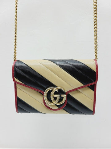 GUCCI GG Marmont Multi-Striped Chain Schultertasche 42727278