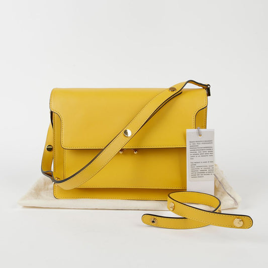 MARNI SBMPN10U00 イエローレザー トランクショルダーバッグ兼クロスボディバッグ 42181478