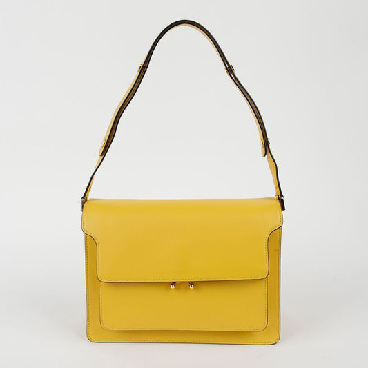 MARNI SBMPN10U00 イエローレザー トランクショルダーバッグ兼クロスボディバッグ 42181478