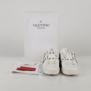 Valentino Rockstud Untitled Sneakers White Leather 35 1/2 42308563