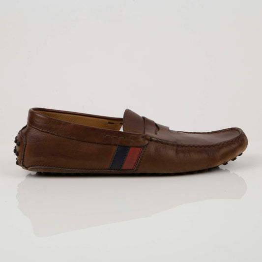 TODS 8.5サイズブラウンレザードライビングシューズ 42930788