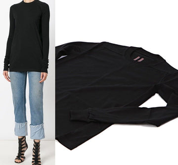 RICK OWENS Schulterlinie Langarm-T-Shirt RN 09 3791545645 14127151