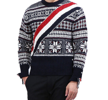 THOM BROWNE Diagonal Sweater MKA185A 00278 3639101184 14127711