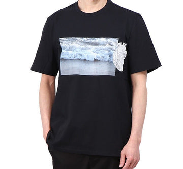 MSGM Heart Appliqué T-Shirt 2440MM102 184299 99 14127927