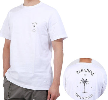 OTHER BRAND Stempel Druck T-Shirt SLA M1913TE WHT 16181614