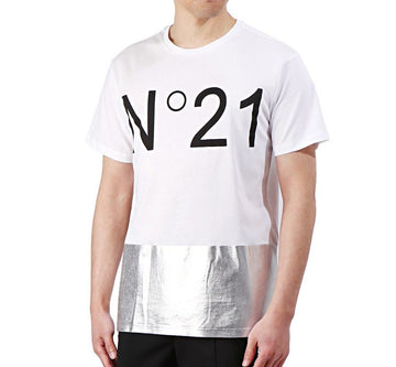 N°21 N21 Logo Silver Coated T-Shirt F022 6365 1101 16181671