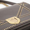 DIOR M0422CNOE Dunkelbraune Leder Lama Stud Schultertasche 43298583 [P]