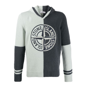 Stone Island 19FW Terry Logo Hooded Knit Grey 7115509B7 V0064 43503039