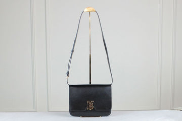 BURBERRY TB-Logo Kalbsleder Schultertasche mit goldenen Akzenten (8010335) 43503572
