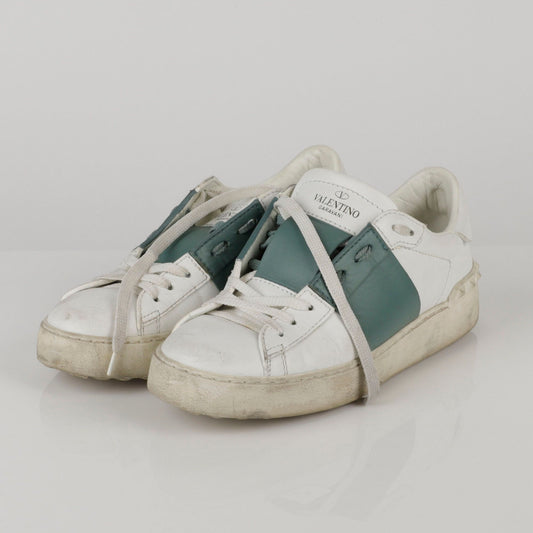 Valentino White Leather Hidden Open Sneakers 36 42735083