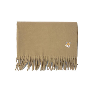 Maison Kitsune Fox Head Patch Wool Muffler 23SS P221 43689164