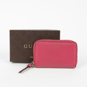 Gucci Pink Leather Swing Card Holder 368877 42510883