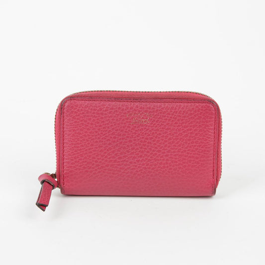 Gucci Pink Leather Swing Card Holder 368877 42510883