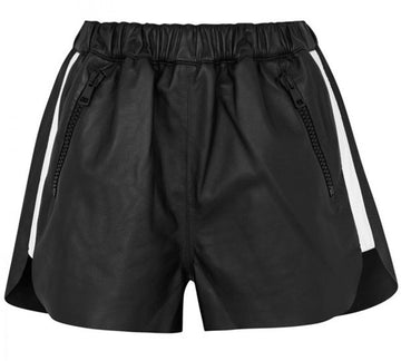 Acne Studios Lambskin Leather Shorts 1AI136 900 36 Black 16804262