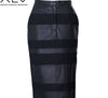 Alviero Martini Goat Skin Skirt 40 Black 16804221 [P]