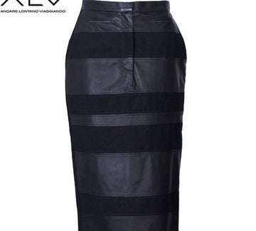 ALVIERO MARTINI Gänselederrock WB2015.05 40 Schwarz 16804221