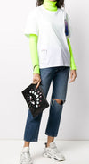 KENZO Kensho Big Eye Stickerei Rote Clutch FA52PM602L22 Schwarz 16804156 [P]