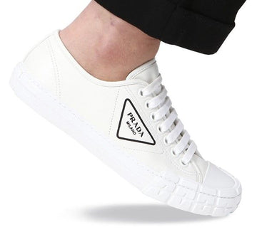 PRADA Logo Napa Wheel Sneakers 4E3548 OXT F0009 16804510