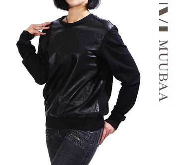 Other Brand Black Muba Leather Sweatshirt M0497 BLACK 3065671871 17102828