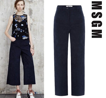 MSGM Women's Faux Suede Pants 2041MDP06 164201 89 17103372