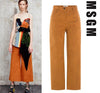 MSGM Women's Faux Suede Pants 2041MDP06 164201 27 17103477 [P]