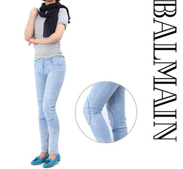 Balmain Women Blue Slim Biker 5145 C3010 2226669565 17103503