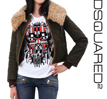 DSQUARED2 Echtes Pelz gestepptes Layered-Jacket S75BN0273 S40870 061 17103453