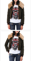 DSQUARED2 Echtes Pelz gestepptes Layered-Jacket S75BN0273 S40870 061 17103453 [P]