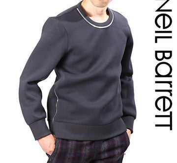 Neil Barrett Zipper Round Neoprene Sweatshirt PBJS06A 3558 422 17103876