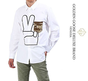 Golden Goose V Printing Camouflage Pocket Shirt G26U521 A6 2417626077 17104074