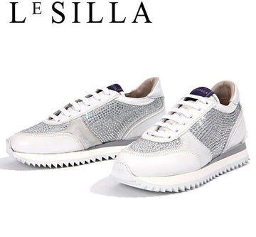Other Brand Le Silla Crystal Running Shoes F69032 Chiffon Carta 17105651
