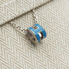 Hermes Pop H Ash Necklace Silver Blue Jean Mini Full Set 43742688 [P]