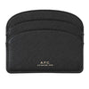 APC Saffiano Logo Demi-Moon Card Wallet PXBJQ F63270 LZZ 43803921 [P]