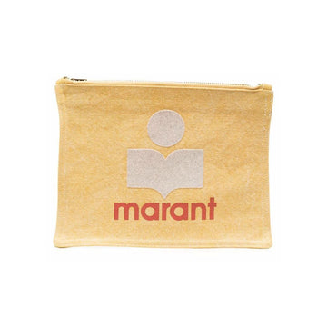 ISABEL MARANT 22SS Logo Reißverschluss-Clutch Gelb PO0173 22P053M 10YW 43816547