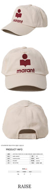 Isabel Marant Tyrone Logo Embroidered Cap CQ0061 00M008J ECRD 43816582 [P]