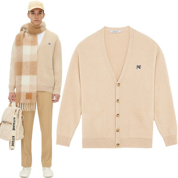 MAISON KITSUNE フォックスヘッドパッチカーディガン JM00518KT1006 43868954