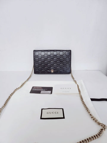 GUCCI GG Logo Simma Signature Mini Chain Crossbody Tasche 43884619