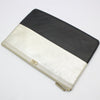 CHANEL Black Silver Two-Tone Boy Large Clutch 43976602 [P]