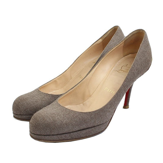 CHRISTIAN LOUBOUTIN Graue Woll-Pump 37 44241655