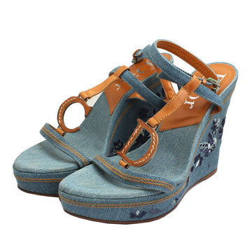 Dior Denim Platform Sandals 36.5 44247099