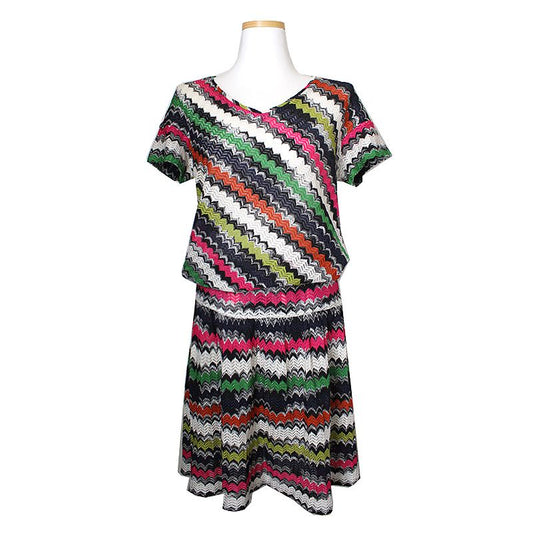 Missoni Hot Pink & Navy Top + Skirt Set 44 55 44351964