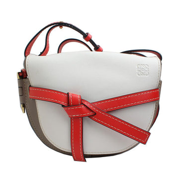 Loewe Off-White & Red Flap Crossbody Bag 44404077