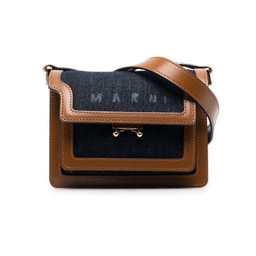 MARNI Denim Mini-Trunk Bag mit Logo 22FW P4891 Z569M 44452342