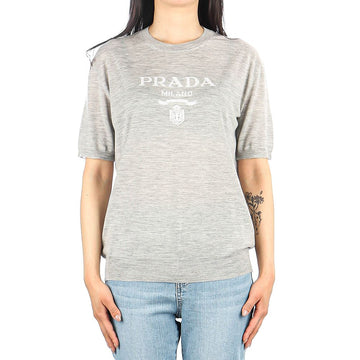 PRADA ロゴ 半袖 ニット (P24U1H 11NY F0K44) 44686018