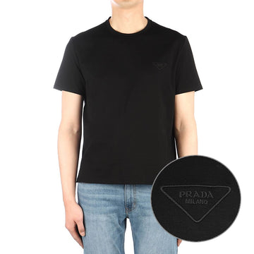 PRADA (UJN712 1YDP F0002) Herren Logo Kurzarm T-Shirt 44686108