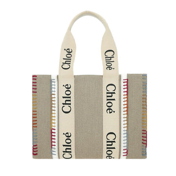 CHLOE Woody Medium Tote Bag Weiß 23SS CHC22AS383H74 101 44749060