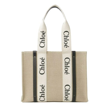 CHLOE ウッディ ミディアム トートバッグ ネチュラル 91J 44749318
