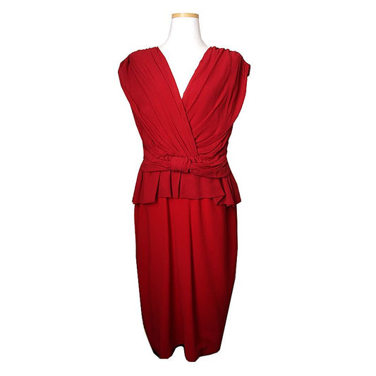 MAXMARA レッドシルクワンピース 77 44820822
