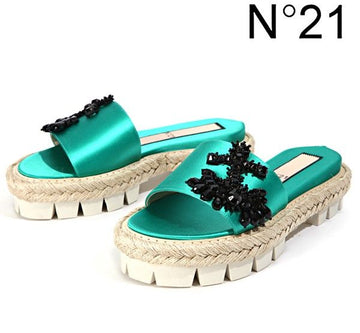 N°21 エスパドリーユ プラットフォーム サンダル 8714.5 SMERALDO 17703007