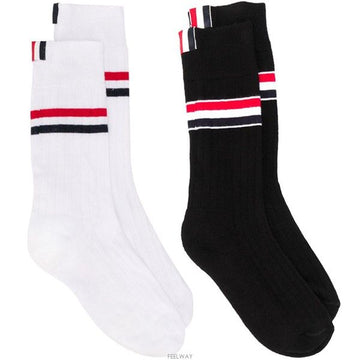 Thom Browne Athletic Stripe Socks MAS102A Y3013 001 100 415 24319536